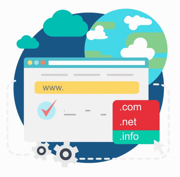 Domain and web hosting animation